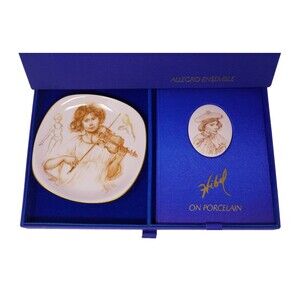 Edna Hibel Allegro Plate & Flutist Oval Book Cover Allegro Ensemble Collectibles